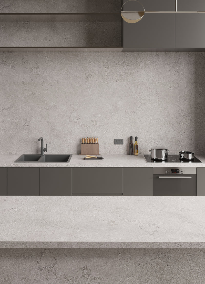 64"x 128" Portland Lead Grey Porcelain Slab