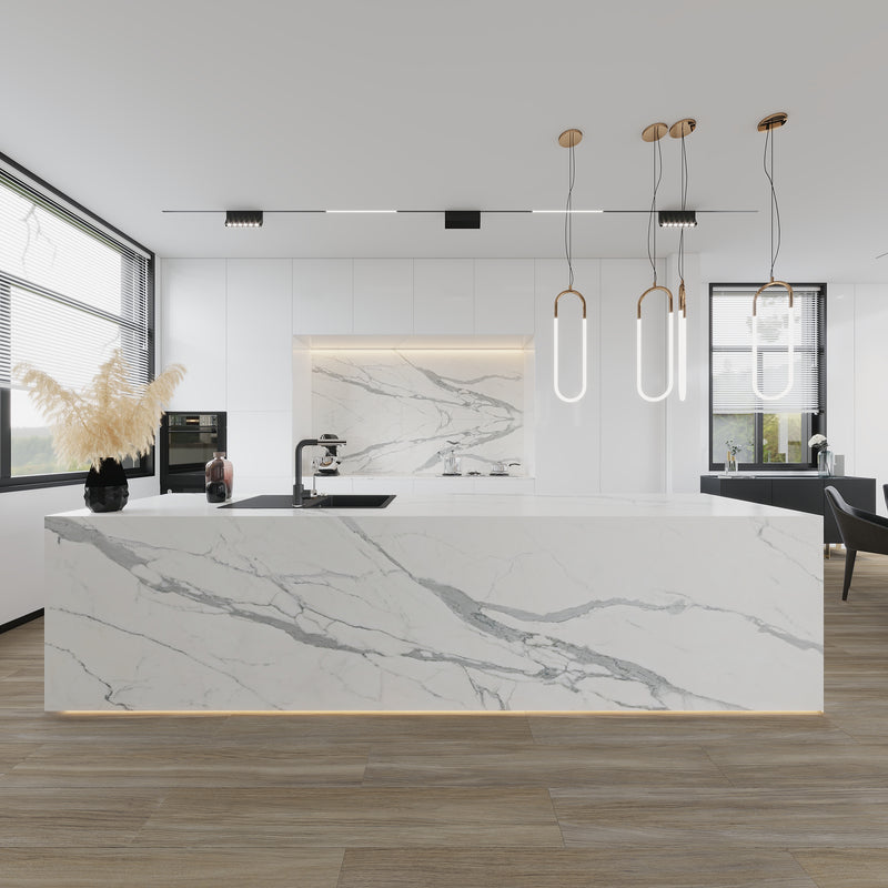 64"x 128" Statuario Flash Porcelain Slab