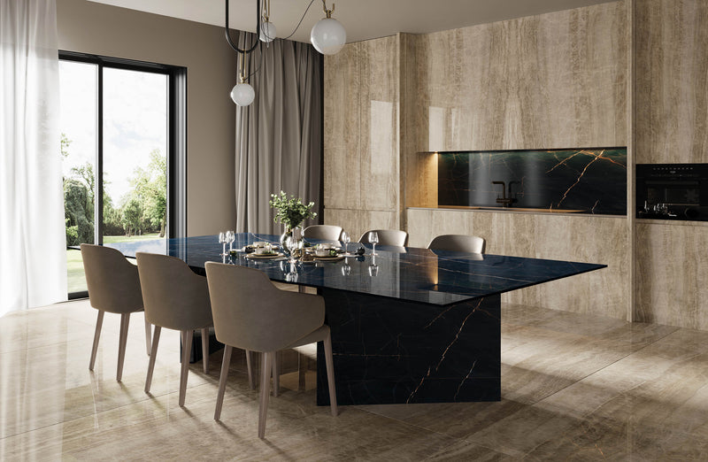 64"x 128" Honey Onyx Porcelain Slab