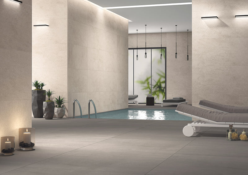 24"x48" Leonardo Bone Rectified Matte Porcelain Tile