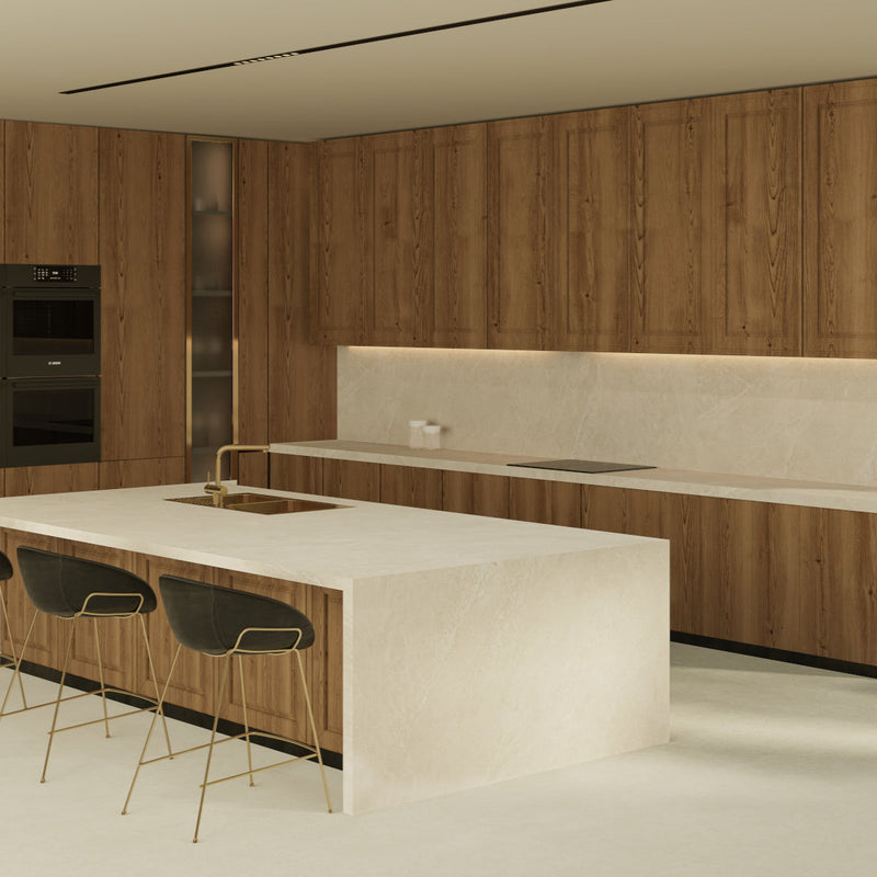 64"x 128" Swan Bone Porcelain Slab