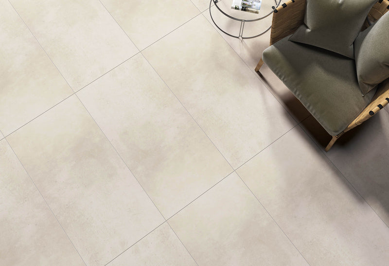 24"x48" Vista Bone Rectified Matte Porcelain Tile