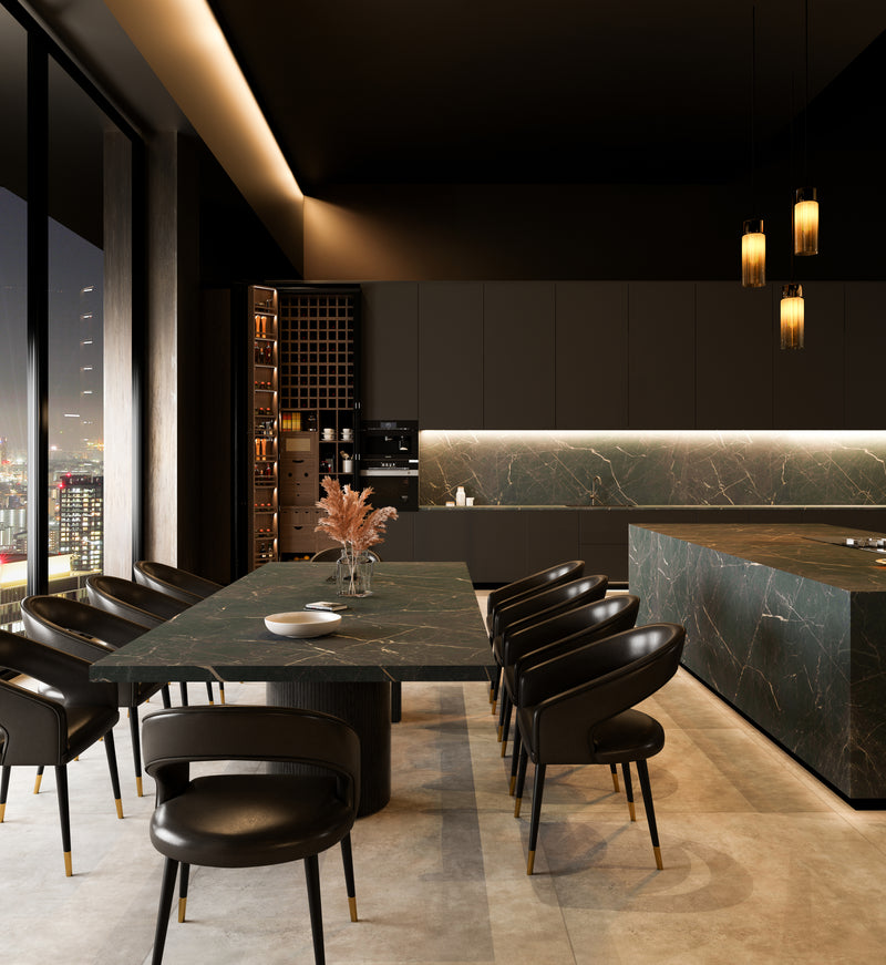 64"x 128" Anatolian Black Porcelain Slab