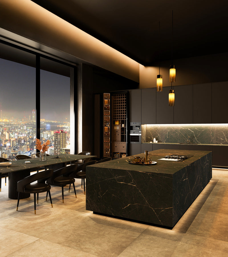 64"x 128" Anatolian Black Porcelain Slab