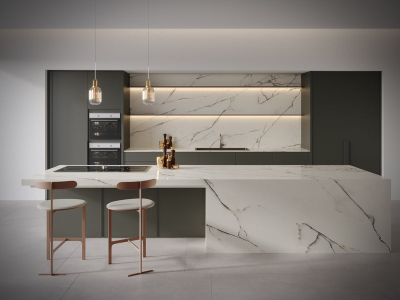 64"x 128" White Forest Porcelain Slab