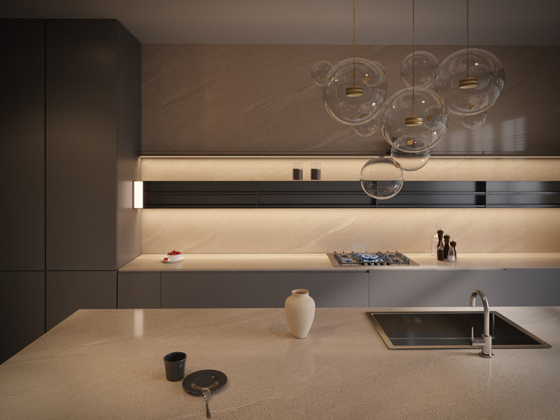 64"x 128" Luton Beige Porcelain Slab