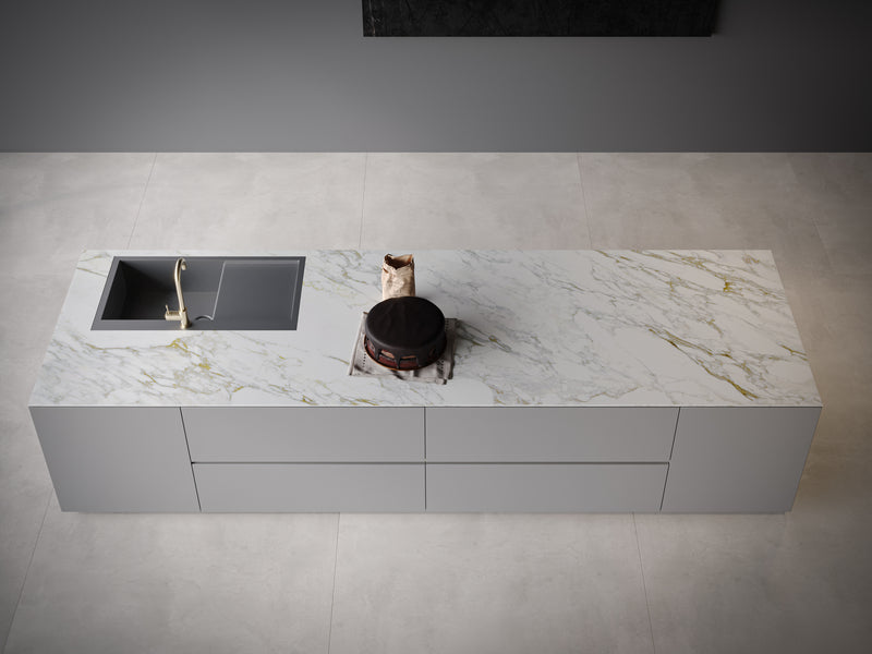 64"x 128" Arabescato Gilda Porcelain Slab