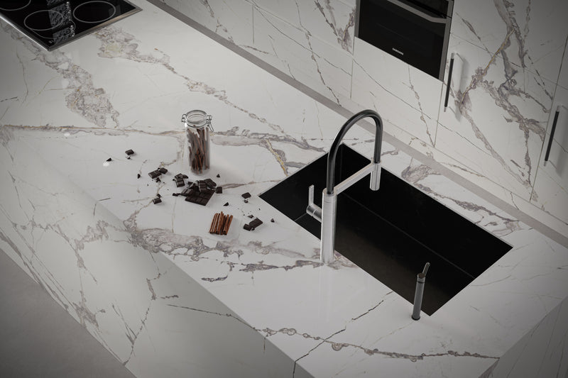 64"x 128" Invisible White Porcelain Slab