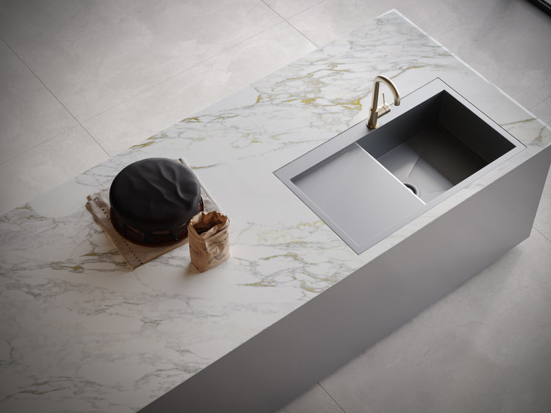 64"x 128" Arabescato Gilda Porcelain Slab