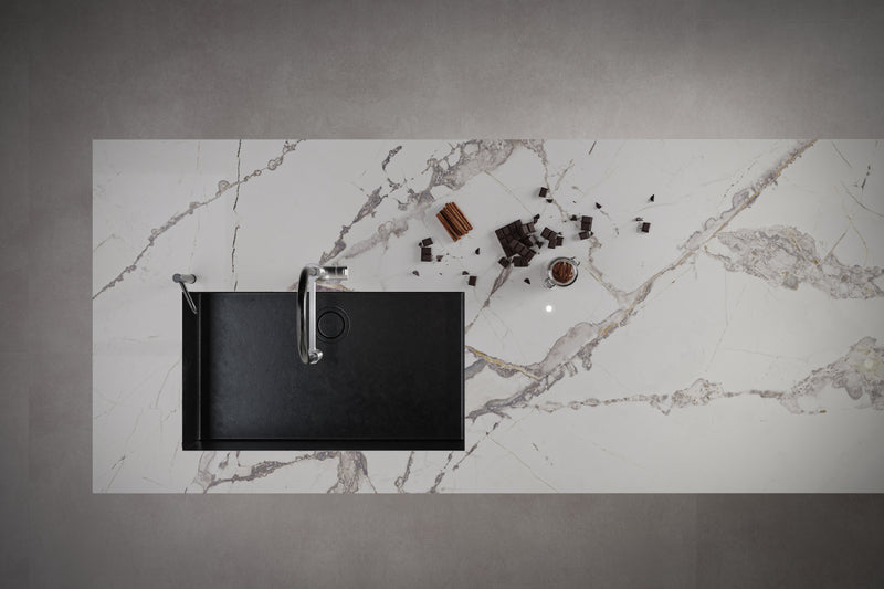 64"x 128" Invisible White Porcelain Slab