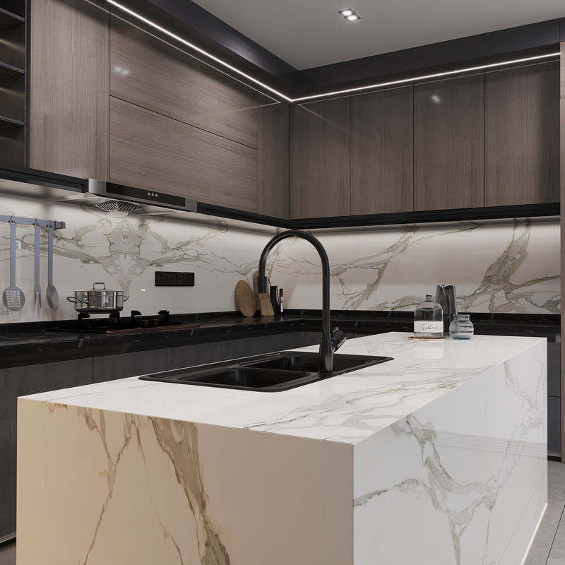 64"x 128" Calacatta Gold Porcelain Slab