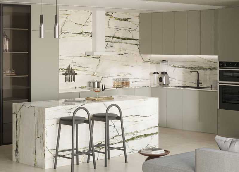 64"x 128" Emerald Green Porcelain Slab