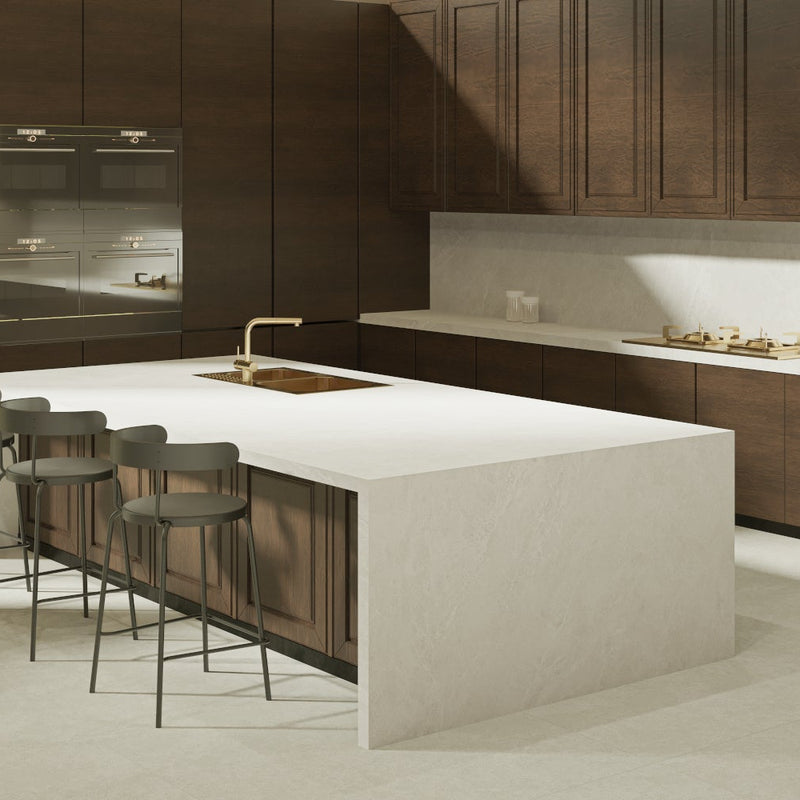 64"x 128" Swan Light Gray Porcelain Slab